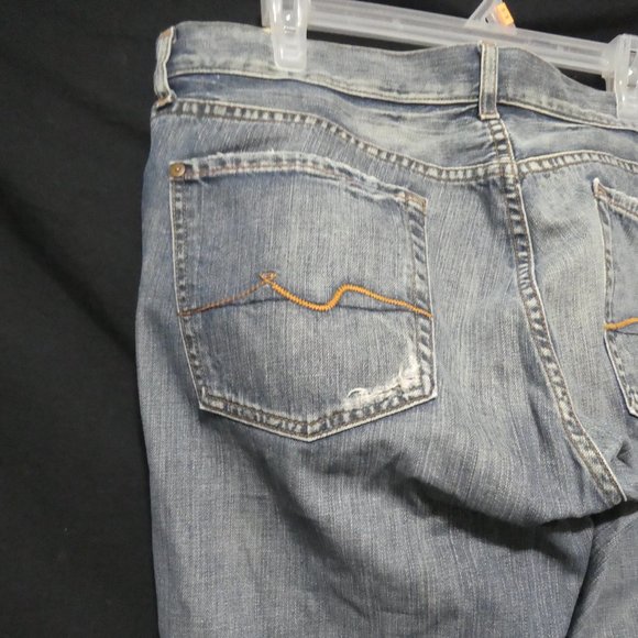 7 FOR ALL MANKIND | Bootcut | size 36 | Distressed Faded Blue Denim - Picture 10 of 16